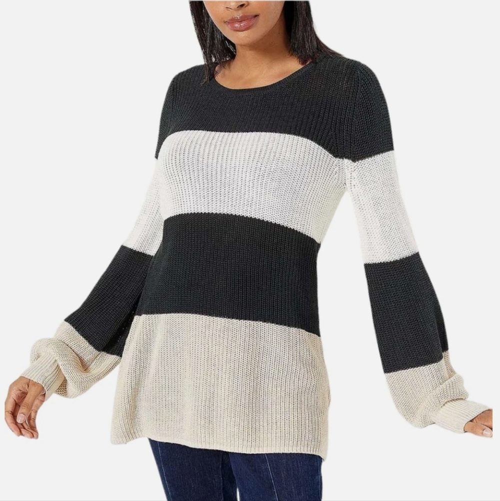 Belle By Kim Gravel Colorblock Sweater